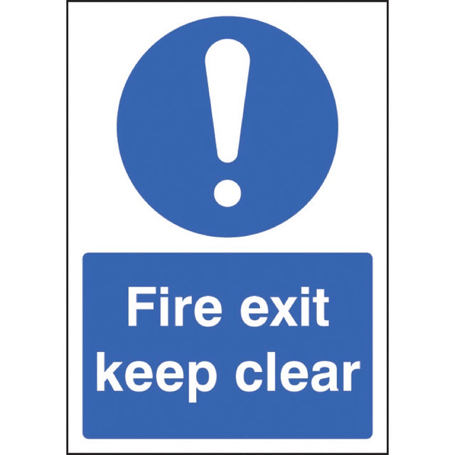 Fire exit keep clear - A4 rp