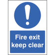 Fire exit keep clear - A4 sav