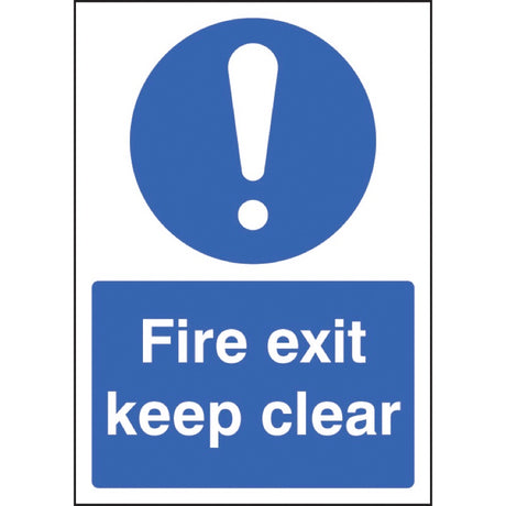 Fire exit keep clear - A4 sav