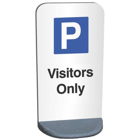 Parking Visitors only - Temporary sign 460 Ã— 850mm panel (1.2mm aluminium) 9kg pvc base