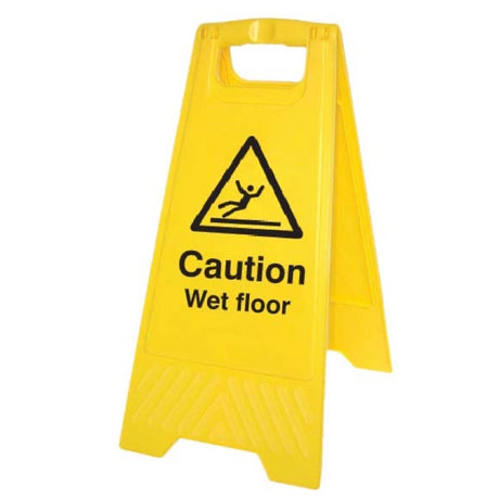 Caution wet floor (free-standing floor sign)