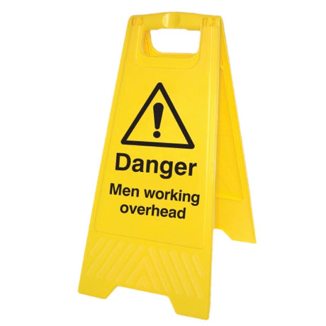 Danger men working overhead (free-standing floor sign)