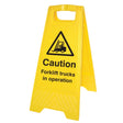 Caution forklift trucks in operation (free-standing floor sign)