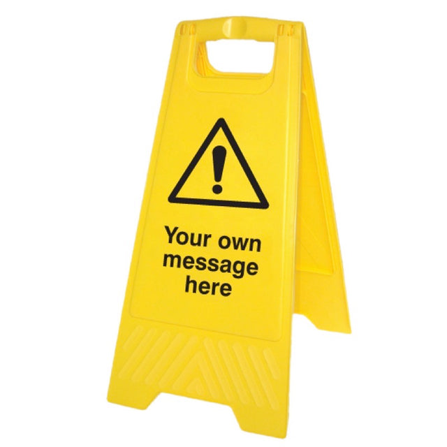 Your message here (free-standing floor sign)