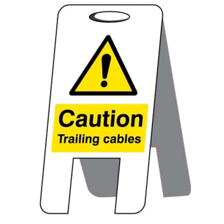 Caution trailing cables (self standing folding sign)