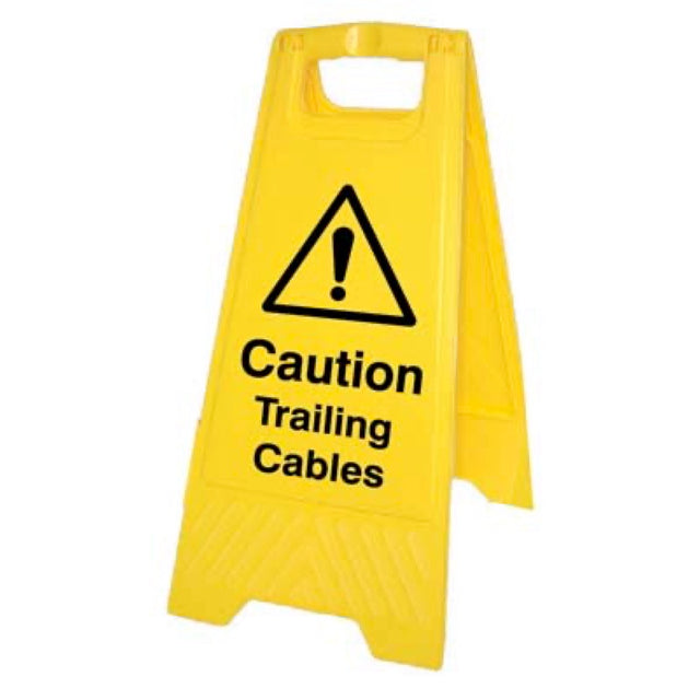 Caution trailing cables (free-standing floor sign)