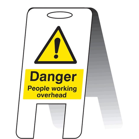 Danger people working overhead (self standing folding sign)