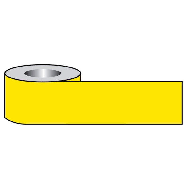 Plain Yellow barrier tape  200m x 75mm non-adhesive polythene