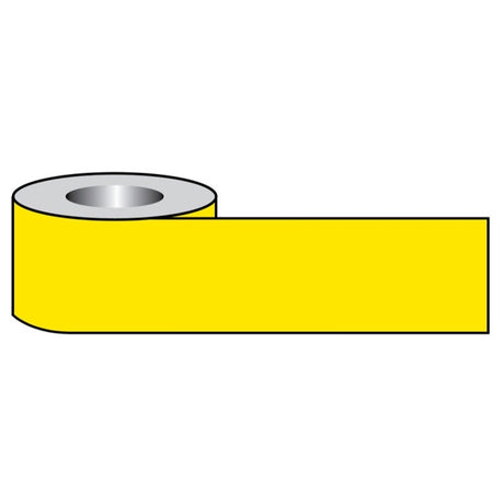 Plain Yellow barrier tape  200m x 75mm non-adhesive polythene