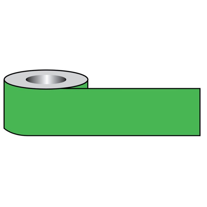 Plain Green barrier tape  200m x 75mm non-adhesive polythene