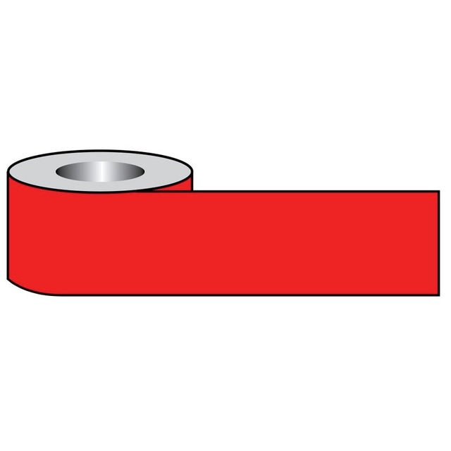 Plain Red barrier tape  200m x 75mm non-adhesive polythene