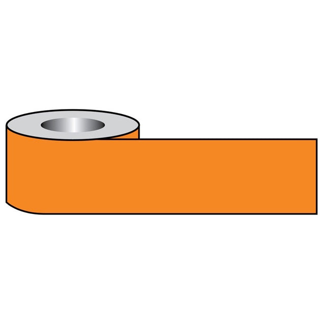 Plain Orange barrier tape  200m x 75mm non-adhesive polythene