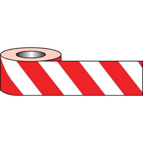 Red & white non-adhesive barrier tape 70mmx500m