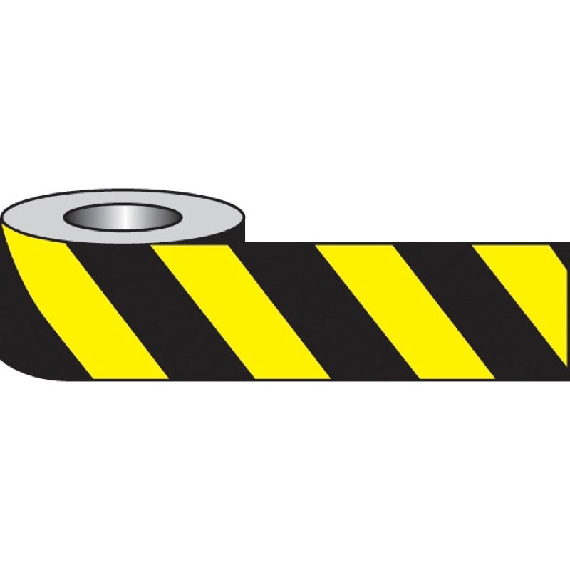 Self adhesive hazard tape 33m x 50mm - black/yellow