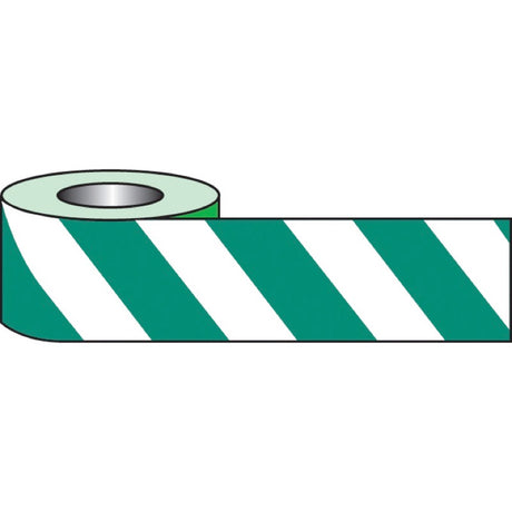 Self adhesive hazard tape 33m x 50mm - green/white