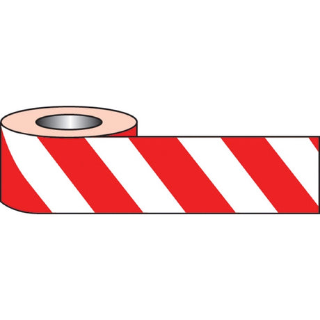 Self adhesive hazard tape 33m x 50mm - red/white