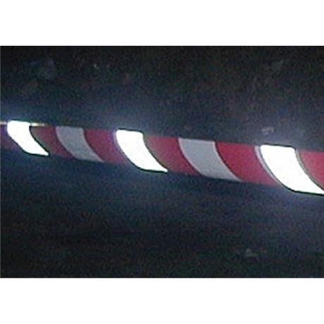 Red & white non-adhesive reflective barrier tape 75mm x 250m