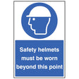 Safety helmets must be worn floor graphic 400x600mm