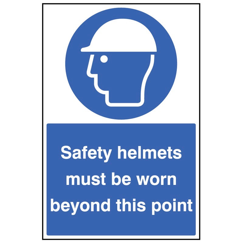 Safety helmets must be worn floor graphic 400x600mm