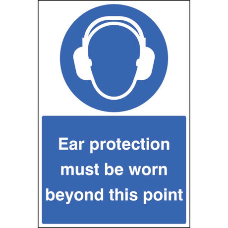 Ear protection must be worn floor graphic 400x600mm