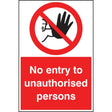 No entry to unauthorised persons floor graphic 400x600mm