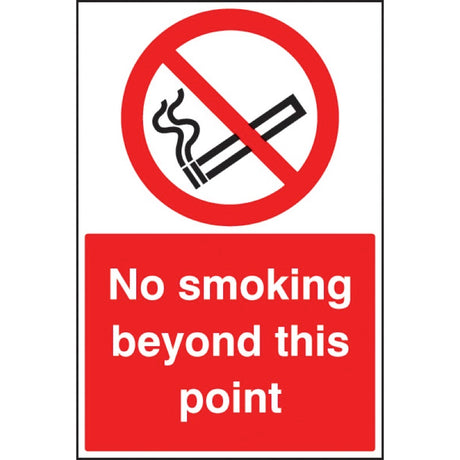 No smoking beyond this point floor graphic 400x600mm