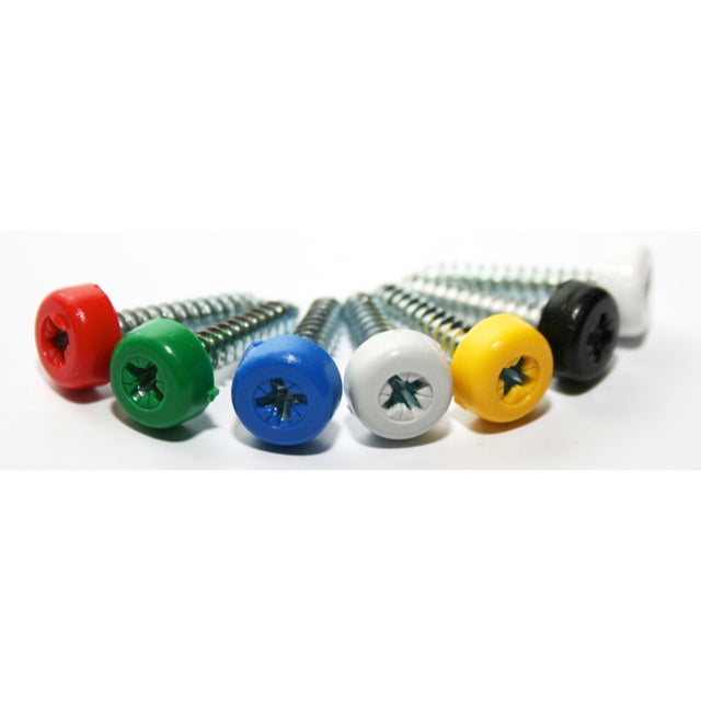 Poly top screws green (pack 12)