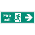 Fire exit right floor graphic 600x200mm