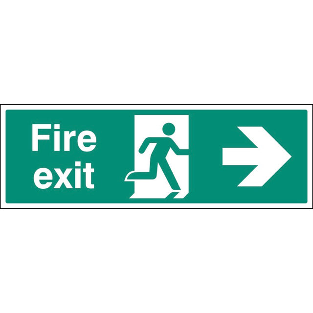 Fire exit right floor graphic 600x200mm