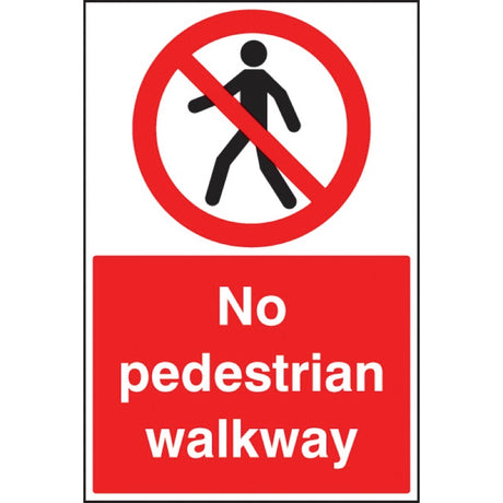 No pedestrian walkway floor graphic 400x600mm