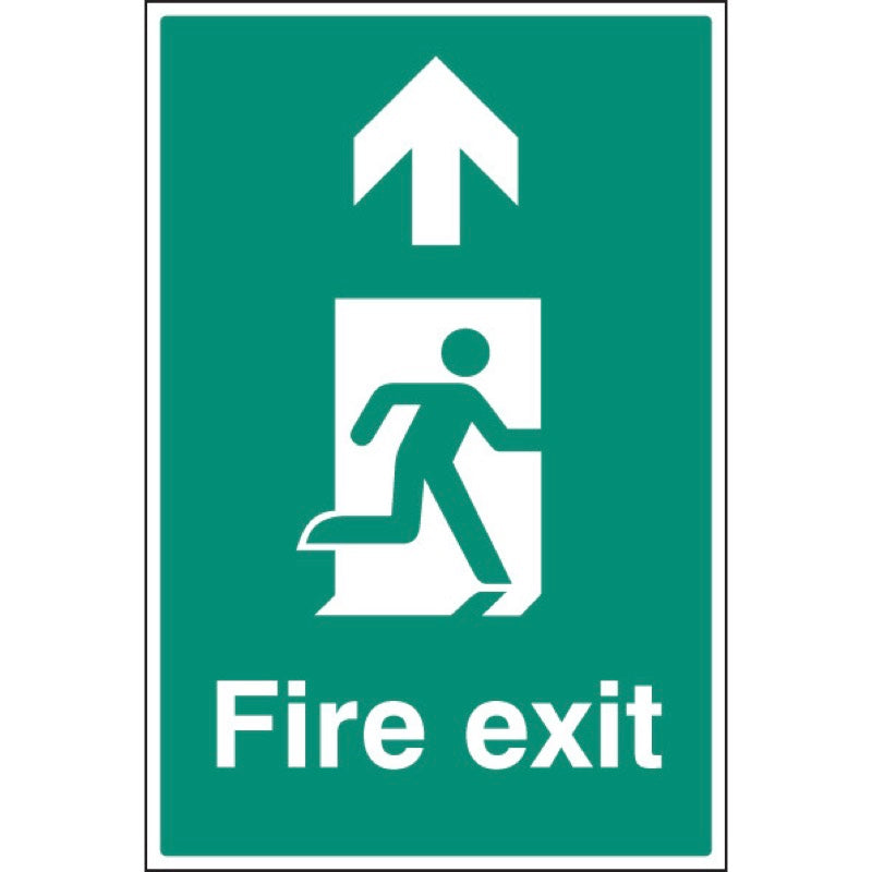 Fire exit up floor graphic 400x600mm