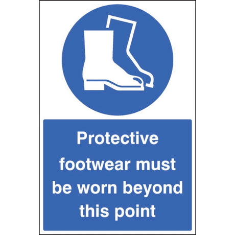 Protective footwear must be worn floor graphic 400x600mm