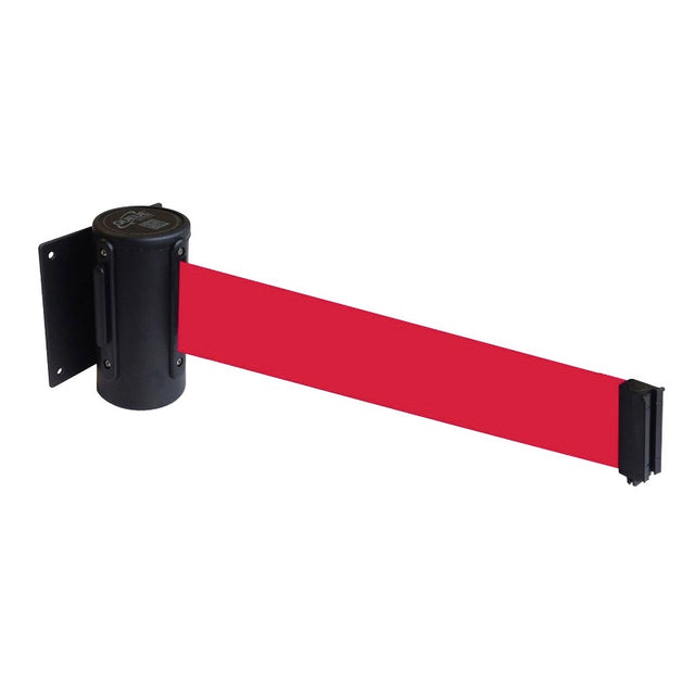 Retractable wall mounted barrier (red)