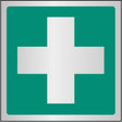 First aid symbol 100x100mm aluminium