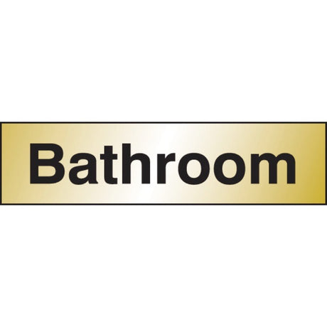 Bathroom 140x35mm Engraved brass effect pvc