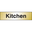 Kitchen 140x35mm Engraved brass effect pvc