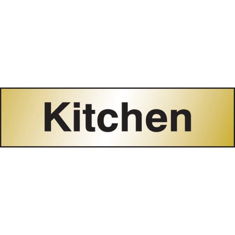 Kitchen 140x35mm Engraved brass effect pvc