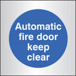 Auto fire door keep clear 70x70mm aluminium