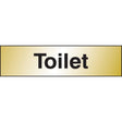 Toilet 140x35mm Engraved brass effect pvc