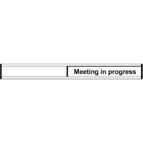 Meeting in progress door slider