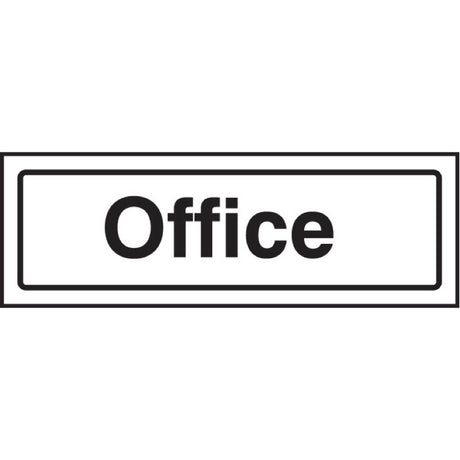 Office visual impact sign 5mm acrylic sign 450x150mm c/w stand off locators