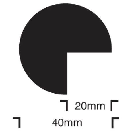 Impact protection semi-circular 40/40 self adhesive