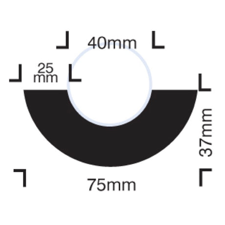 Impact protection curvature 40 self adhesive