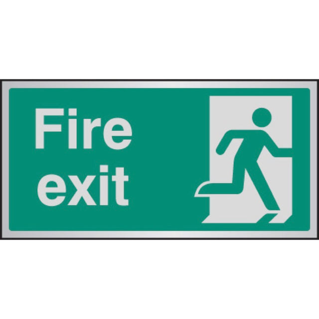 Fire exit aluminium 200x100mm