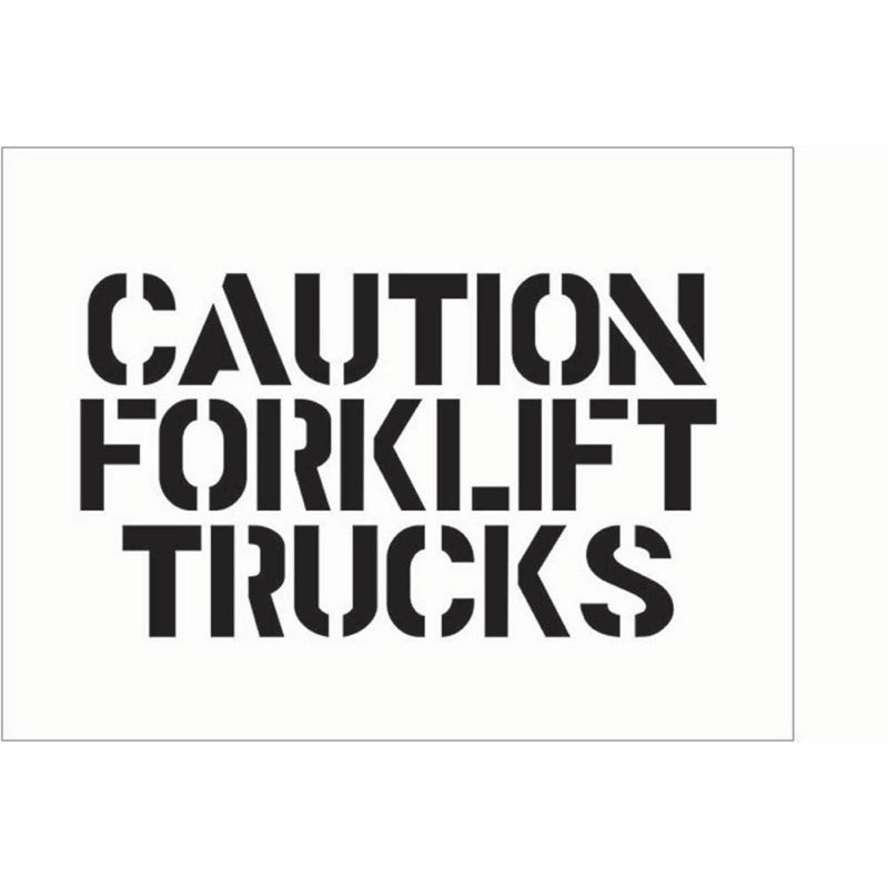 Stencil 600x400mm - Caution Forklift Trucks