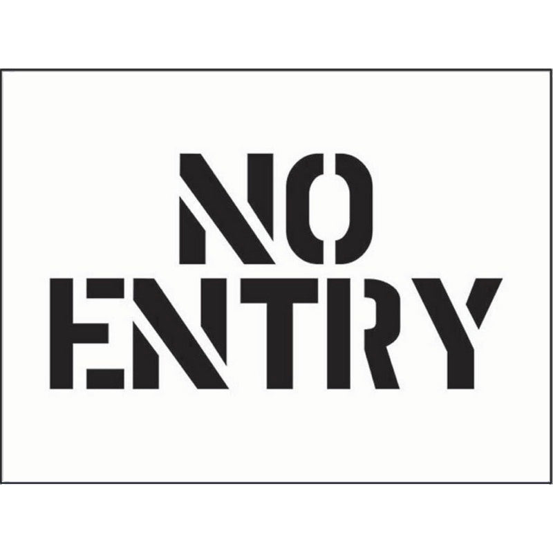 Stencil 600x400mm - No entry