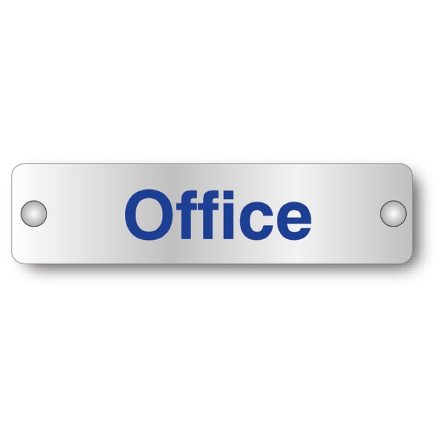 Office visual impact aluminium door sign