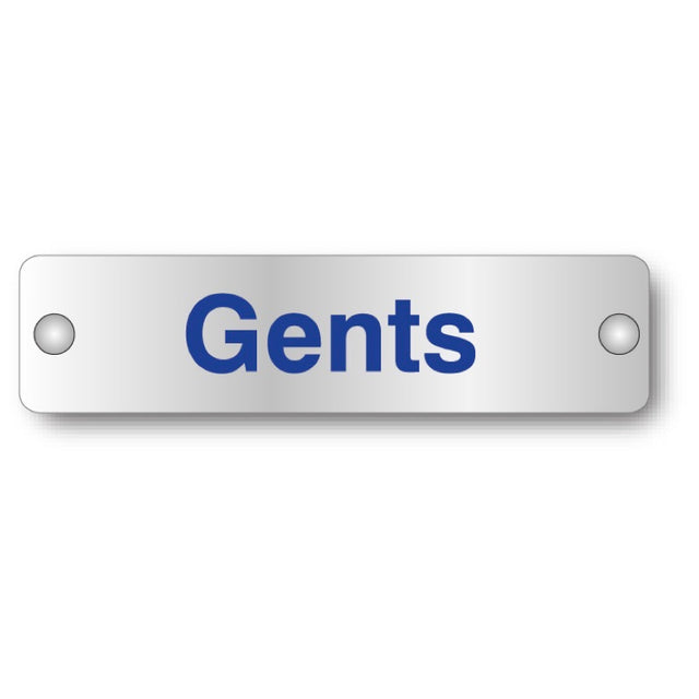 Gents visual impact aluminium door sign