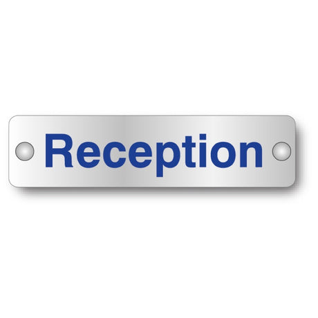 Reception visual impact aluminium door sign