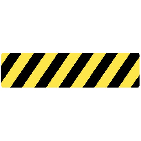 Anti-slip mat black/yellow chevron 610mm x150mm